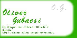 oliver gubacsi business card